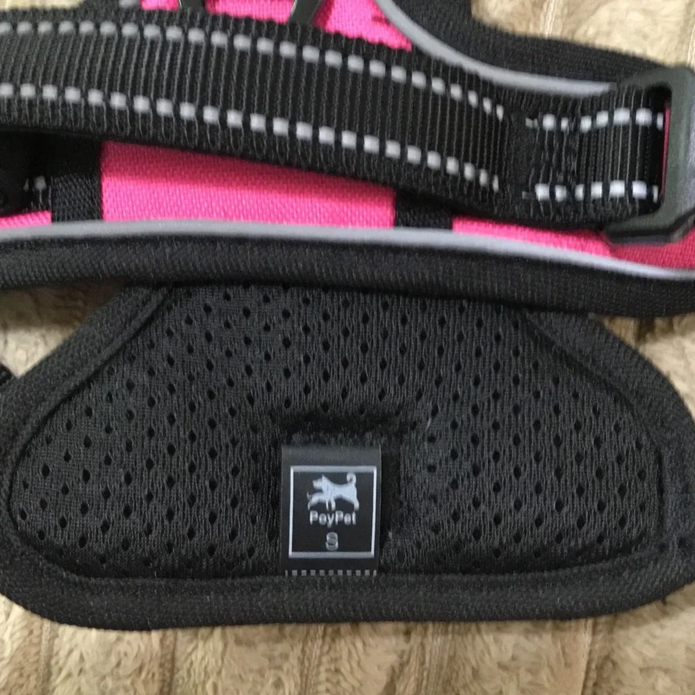 Pink & Black Reflective Dog Harness